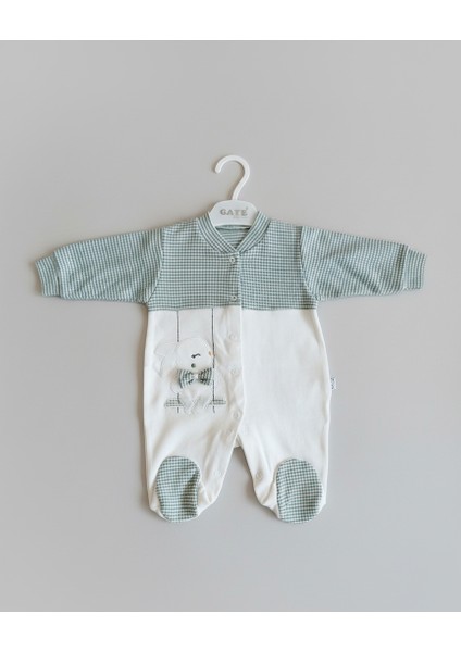 Papyonlu Tavşan Nakışıyla Şık ve Konforlu Bebek Tulumu fiyatları