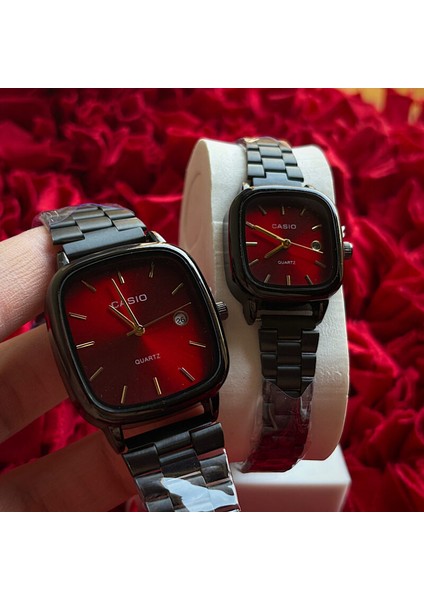 Vintage Çift Saati Vişne Kırmızısı