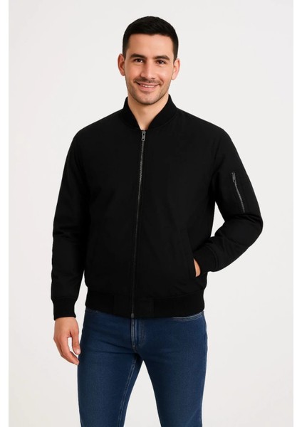 Erkek Bomber Mont Ceket – Fermuarlı, Kapitone Içi Astarlı, Su Itici Kumaş, Regular Fit, Uzun Kollu, Yandan Cepli, Bahar & Kış Rahat Günlük Stil fiyatları