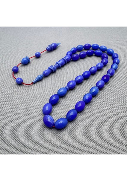 Usta Işçilikli Yoğun Hareli Tertemiz Sıkma Kehribar Tespih