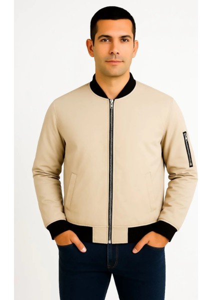 Erkek Bomber Mont Ceket – Fermuarlı, Kapitone Içi Astarlı, Su Itici Kumaş, Regular Fit, Uzun Kollu, Yandan Cepli, Bahar & Kış Rahat Günlük Stil modelleri