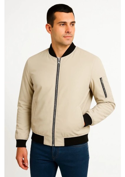 Erkek Bomber Mont Ceket – Fermuarlı, Kapitone Içi Astarlı, Su Itici Kumaş, Regular Fit, Uzun Kollu, Yandan Cepli, Bahar & Kış Rahat Günlük Stil indirimleri