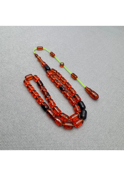 Erkan Çubukçu Usta Işçilikli Hareli Sıkma Kehribar Tespih fiyatları