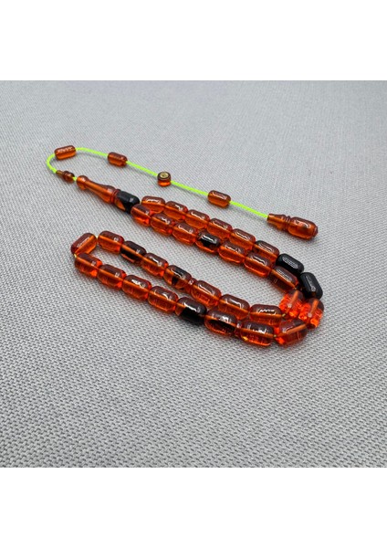 Erkan Çubukçu Usta Işçilikli Hareli Sıkma Kehribar Tespih modelleri