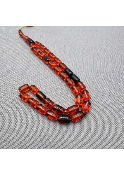 Erkan Çubukçu Usta Işçilikli Hareli Sıkma Kehribar Tespih fırsatları