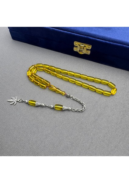 Alpaka Püsküllü Açık Sarı Özel Döküm Kapsül Model Sıkma Kehribar Tespih indirimleri