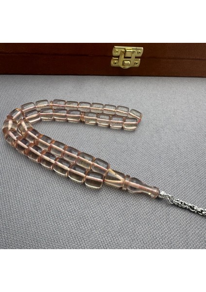 Alpaka Püsküllü Şeffaf Kapsül Kesim Sıkma Kehribar Tespih fırsatları