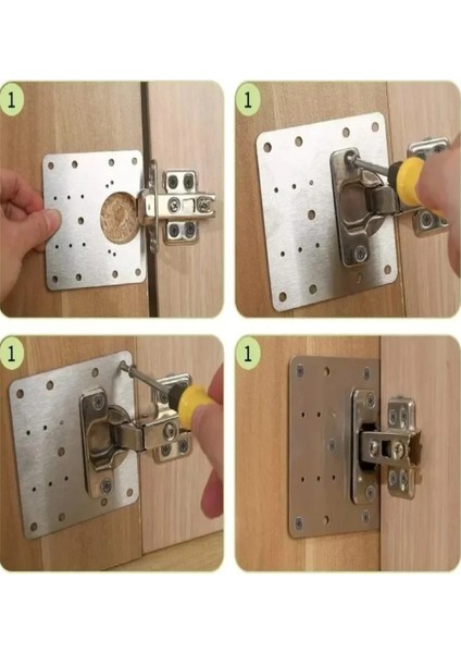 Dolap Kapak Taş Menteşe Tamir Sacı Pratik Onarım Kiti 10X9.5 cm Yuva Tablası fiyatları