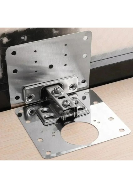 Dolap Kapak Taş Menteşe Tamir Sacı Pratik Onarım Kiti 10X9.5 cm Yuva Tablası