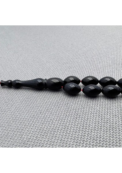 Usta Işçilikli 6.5X10MM Siyah Sıkma Kehribar Tespih modelleri