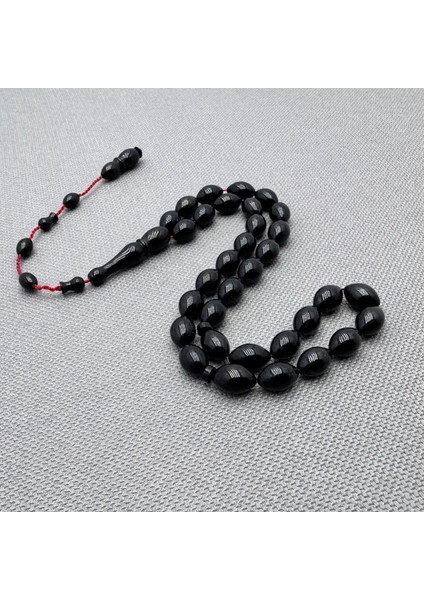 Usta Işçilikli 6.5X10MM Siyah Sıkma Kehribar Tespih fırsatları