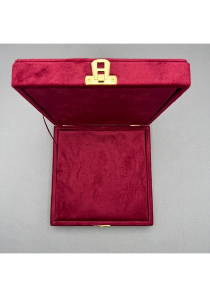 Özel Kare Kırmızı Kadife Tespih Kutusu modelleri