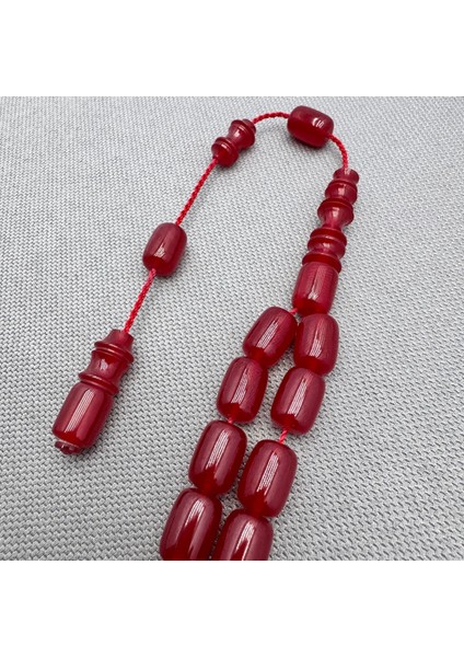 Usta Işçilikli Kırmızı Kapsül Kesim Sıkma Kehribar Tespih indirimleri