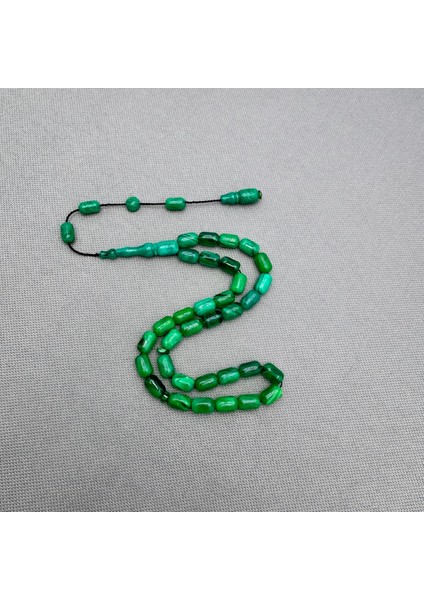 Erkan Çubukçu Usta Işçilikli Yeşil Hareli Sıkma Kehribar Tespiih fiyatları