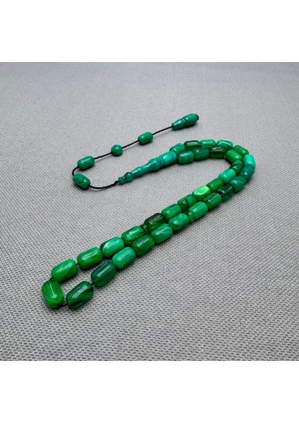 Erkan Çubukçu Usta Işçilikli Yeşil Hareli Sıkma Kehribar Tespiih fırsatları