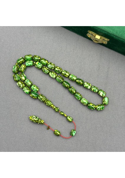 Dalgıç Usta Işçilikli Özel Seri Fransız Yeşil Galalith ( Galanit ) Tespih fiyatları