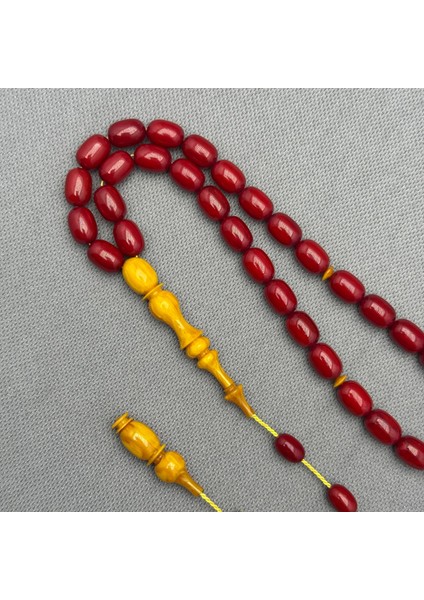 Emine Reşvani Usta Osmanlı Benzetme Hareli Sarı Imame Kırmızı Habbeler Sıkma Kehribar Tespih fırsatları