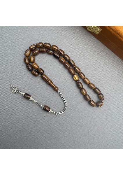 Alpaka Püsküllü Çekoslovak Katalin Desenli Sıkma Kehribar Tespih modelleri