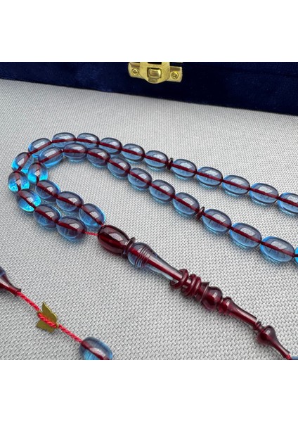 Emine Reşvani Usta Işçilikli Halkalı Imame Bordo Ip Yolu Özel Tasarım Sıkma Kehribar Tespih fiyatları