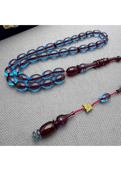 Emine Reşvani Usta Işçilikli Halkalı Imame Bordo Ip Yolu Özel Tasarım Sıkma Kehribar Tespih modelleri