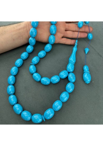 Cem Bülbül Dev Boy Tek Parçadan Arizona Firuze Özel Üretim Tespih fiyatları