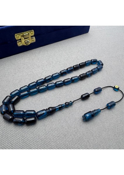 Usta Işçilikli Sistem Dizayn Petrol Rengi Hareli Özel Döküm Sıkma Kehribar Tespih modelleri