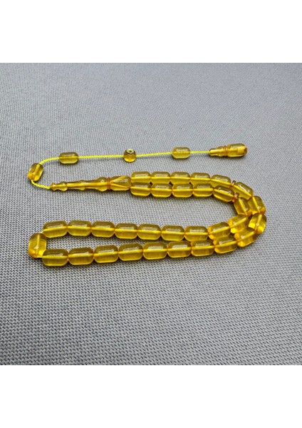 Erkan Çubukçu Usta Işçilikli Sarı Sıkma Kehribar Tespih fiyatları