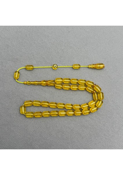 Erkan Çubukçu Usta Işçilikli Sarı Sıkma Kehribar Tespih modelleri