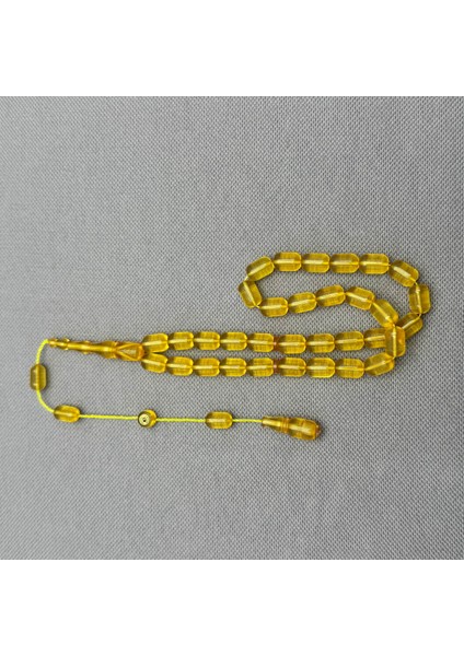 Erkan Çubukçu Usta Işçilikli Sarı Sıkma Kehribar Tespih indirimleri