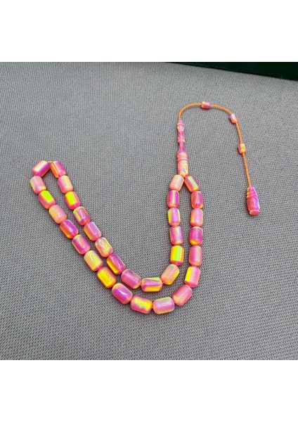 Usta Işçilikli Pembe Yoğun Hareli Orjinal Opal Tespih fiyatları