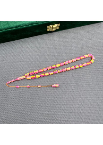 Usta Işçilikli Pembe Yoğun Hareli Orjinal Opal Tespih modelleri