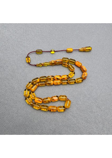 Erkan Çubukçu Usta Işçilikli Yoğun Hareli Sıkma Kehribar Tespih modelleri