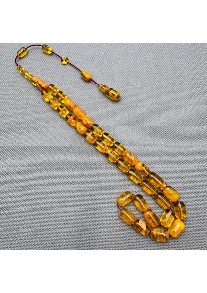 Erkan Çubukçu Usta Işçilikli Yoğun Hareli Sıkma Kehribar Tespih indirimleri