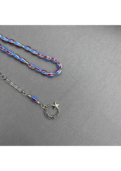 Mineli Bordo Mavi Taraftar Tespih fiyatları