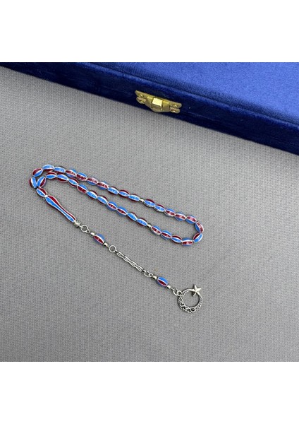 Mineli Bordo Mavi Taraftar Tespih modelleri