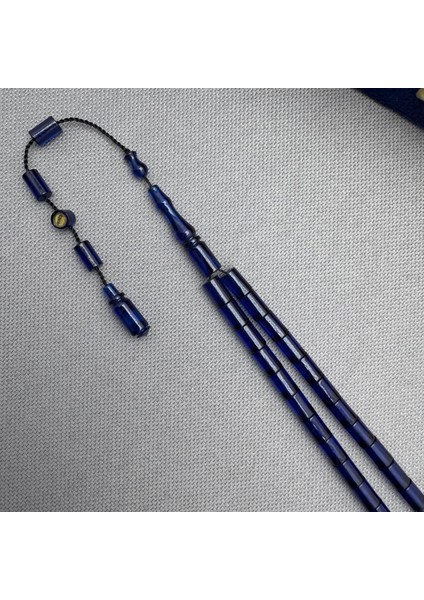 Erkan Çubukçu Usta Işçilikli Bürokrat Bilek Boy Lacivert Kesme Model Sıkma Kehribar Tespih fiyatları