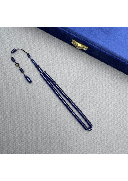 Erkan Çubukçu Usta Işçilikli Bürokrat Bilek Boy Lacivert Kesme Model Sıkma Kehribar Tespih indirimleri