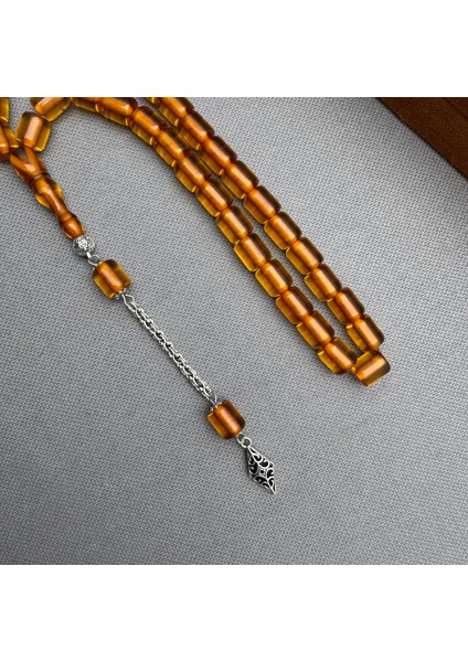 Alpaka Püsküllü Kapsül Kesim Bal Rengi Sıkma Kehribar Tespih indirimleri