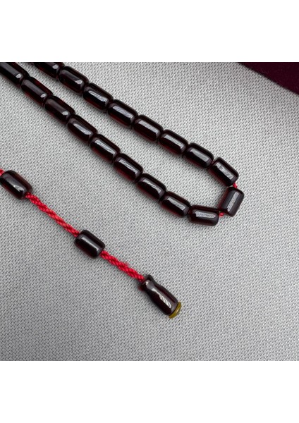 Kızıl Bordo Sistem Dizayn Kapsül Kesim Alman Blok Sıkma Kehribar Tespih fiyatları