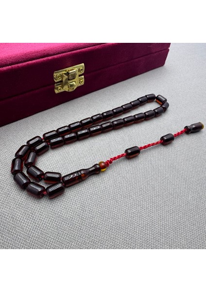 Kızıl Bordo Sistem Dizayn Kapsül Kesim Alman Blok Sıkma Kehribar Tespih modelleri