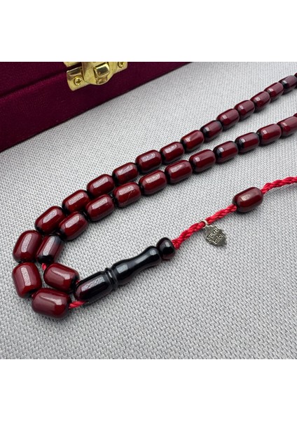 Şükrü Baba Usta Işçilikli Osmanlı Benzetme Kapsül Kesim Vişne Rengi Sıkma Kehribar Tespih fırsatları