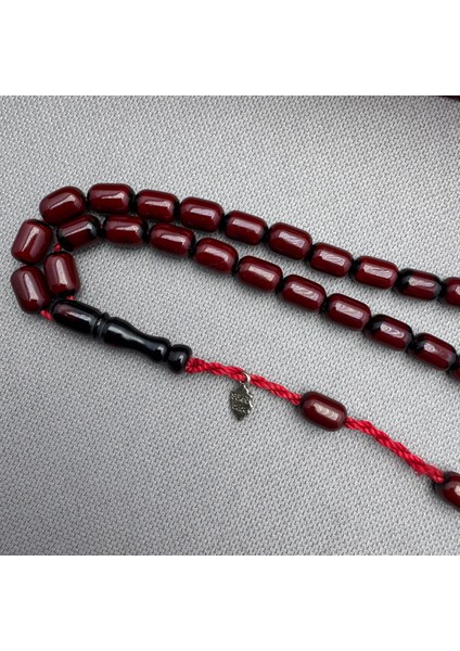 Şükrü Baba Usta Işçilikli Osmanlı Benzetme Kapsül Kesim Vişne Rengi Sıkma Kehribar Tespih indirimleri