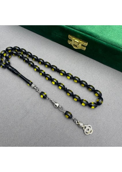 Alpaka Püsküllü Siyah Yeşil Renk Süzmesi Sürmeli Sıkma Kehribar Tespih fırsatları