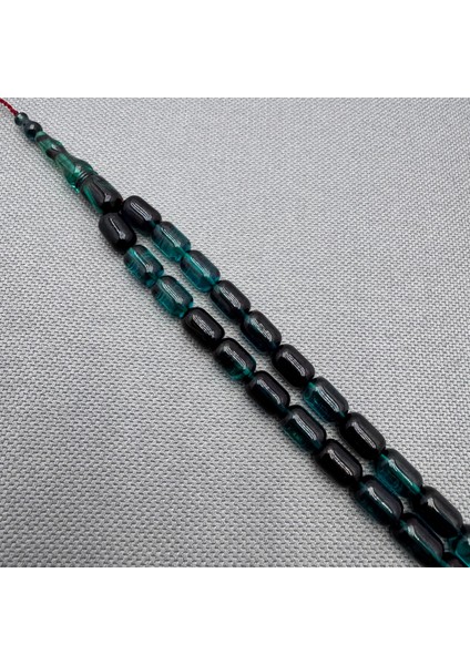 Erkan Çubukçu Usta Işçilikli Zümrüt Yeşil Sıkma Kehribar Tespih fiyatları