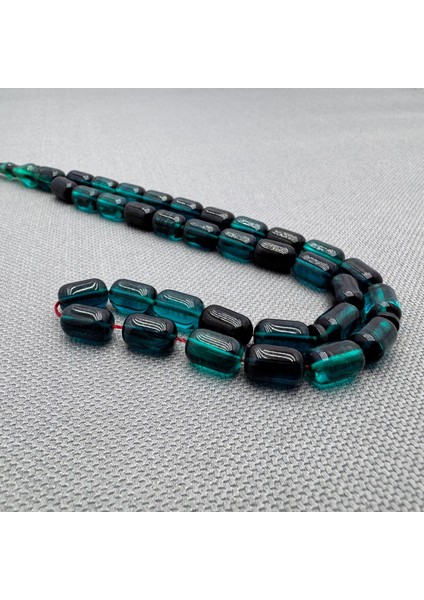 Erkan Çubukçu Usta Işçilikli Zümrüt Yeşil Sıkma Kehribar Tespih fırsatları