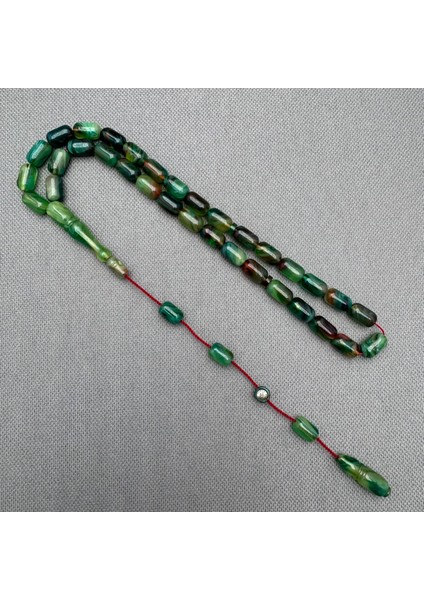 Usta Işçilikli Multi Color Renk Kapsül Kesim Yoğun Hareli Sıkma Kehribar Tespih