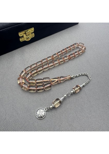 Alpaka Püsküllü Kapsül Kesim Şeffaf Renk Sıkma Kehribar Tespih modelleri