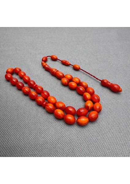 Usta Işçilikli Yoğun Hareli Sıkma Kehribar Tespih fiyatları