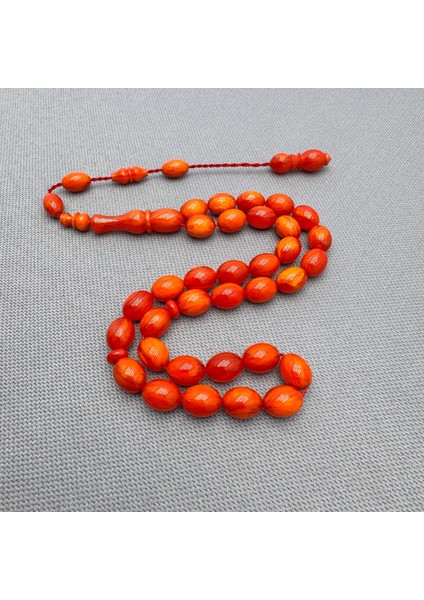 Usta Işçilikli Yoğun Hareli Sıkma Kehribar Tespih fırsatları