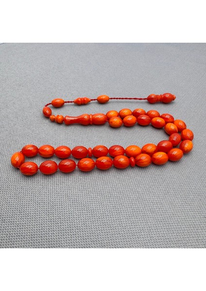 Usta Işçilikli Yoğun Hareli Sıkma Kehribar Tespih indirimleri